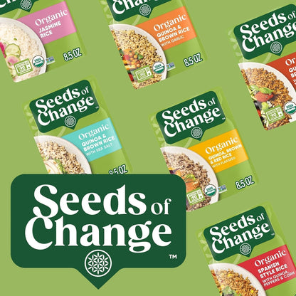 Organic Rice Variety Pack Quinoa and Brown Rice with Garlic & Whole Grain Brown Basmati Rice 8.5 Oz. (Pack of 6)