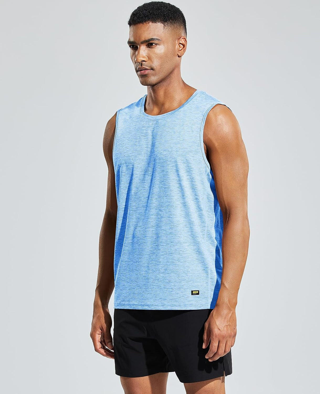 Men’S Sleeveless Tank Top Dry Fit Workout Muscle Tee Shirt for Running Athletic Gym Sports Training, Moisture Wicking