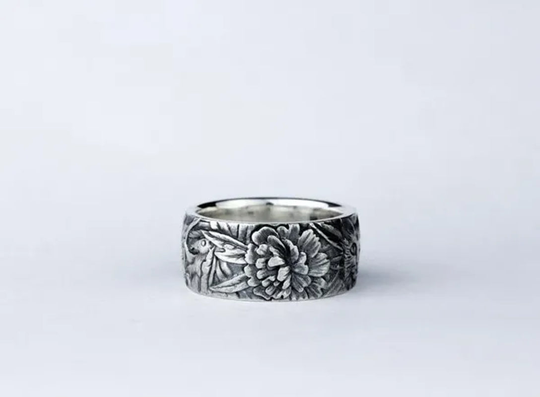 Exquisite 925 Sterling Silver Cat Ring Women Men Party Fine Jewelry