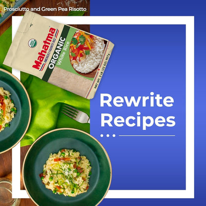 Organic White Rice, 2Lb Bag of Rice, Stovetop or Microwave Rice in 20 Minutes
