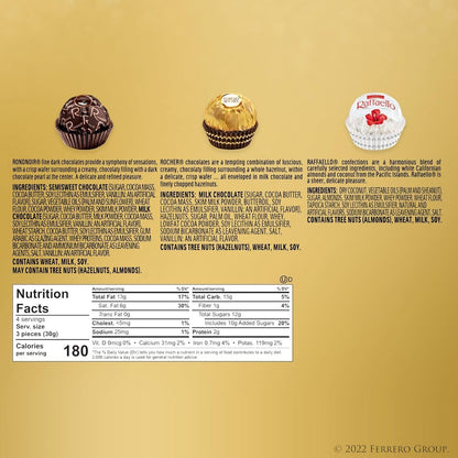 Collection, 12 Count, Premium Gourmet Assorted Hazelnut Milk Chocolate, Dark Chocolate and Coconut, 4.6 Oz