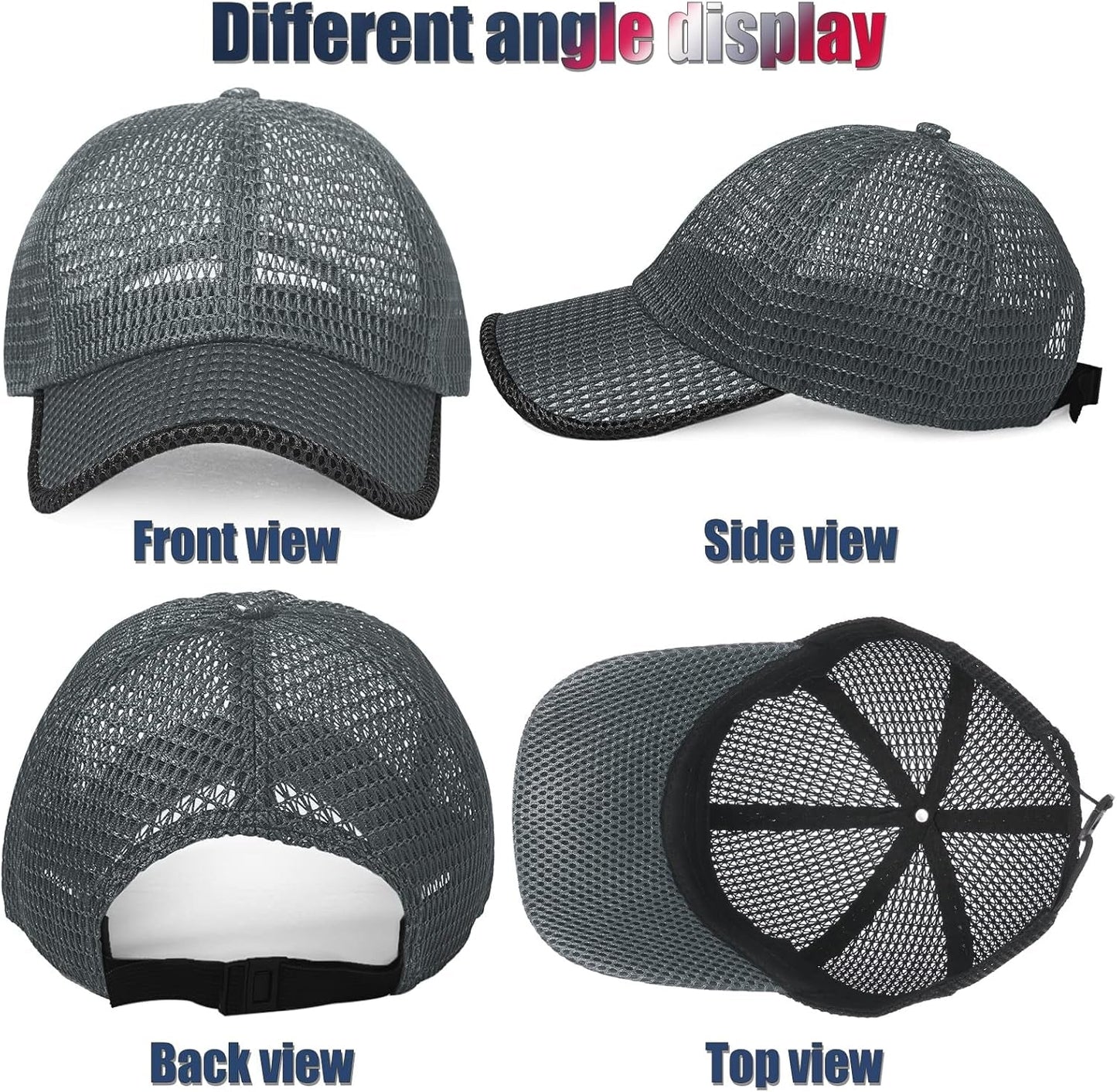 Summer Mesh Baseball Cap for Men Adjustable Breathable Caps Women Men'S Hat Quick Dry Hats Casual Trucker Hat