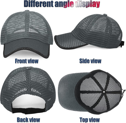 Summer Mesh Baseball Cap for Men Adjustable Breathable Caps Women Men'S Hat Quick Dry Hats Casual Trucker Hat