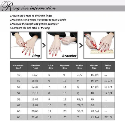 Exquisite Heart White Sapphire Wedding Ring Ruby Bridal Engagement Ring Set Wedding Band Anniversary Promise Jewelry Gift