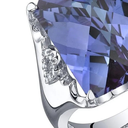 Nice Jewelry 925 Sterling Silver Genuine Tanzanite Gemstone Wedding Engagemetn Ring Size 6-10