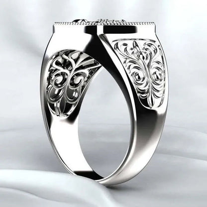 Exquisite Men's Retro Animal Relief Punk RING Silver Plated Ring Gold Plated Ring Party Carnival Banquet Wedding Classic Handsome Jewelry Ring Festival Jewelry Christmas Valentine's Day Anniversary Gift Size 6-13