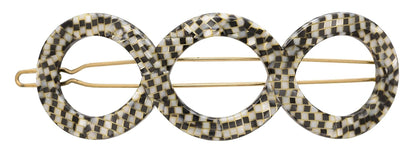 Triple Circle Tige Boule Barrette - Opera Silver