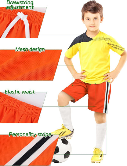 5 Pack Boys Shorts Boys Athletic Basketball Mesh Kids Soccer Gym Shorts Clothes Quick Dry Active Sports Shorts - WORLD TIME VISITS