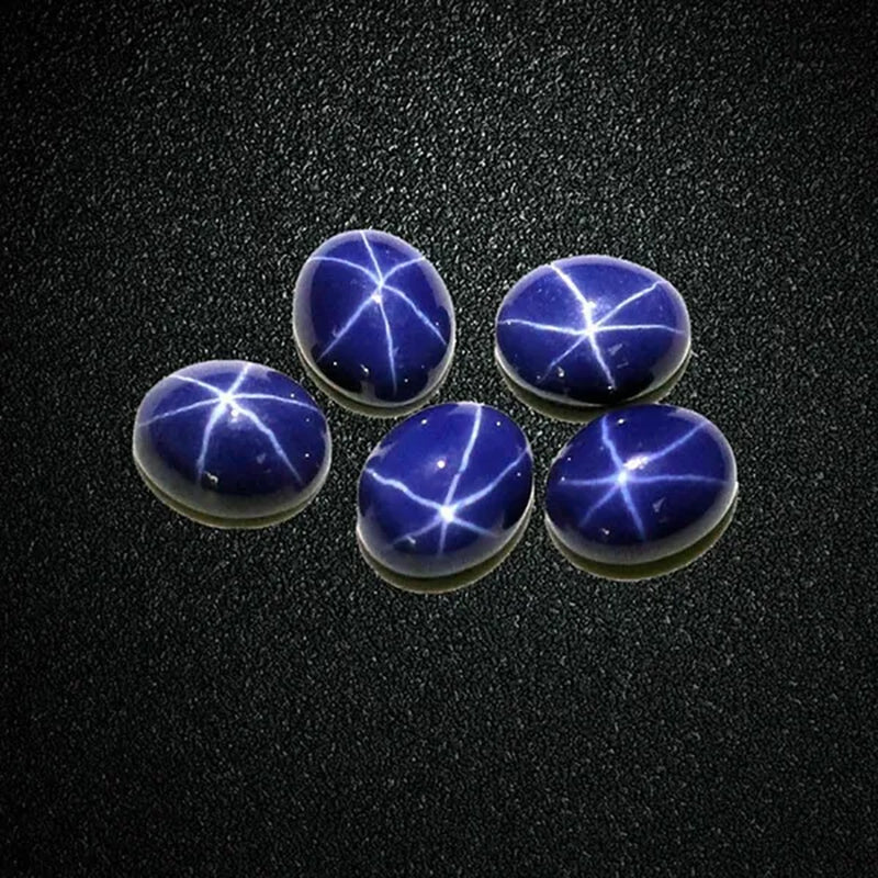 9x11mm NATURAL RUBY STAR SAPPHIRE 1 BUDS OVAL CABOCHON RING SIZE LOOSE GEMSTONE
