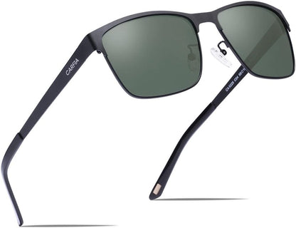 Metal Mens Sunglasses Polarized UV400 Protection for Driving Fishing Hiking Golf Everyday Use CA5225