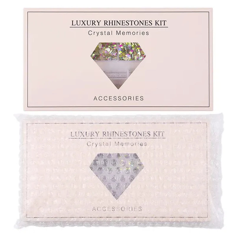 3000Pcs/Box Mixed AB Glass Crystal Diamond In Grids 21 Shape and  Flatback Nail Art Rhinestone Set with 1 Pick Up Pen