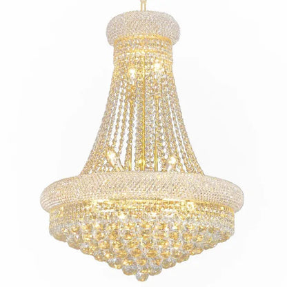14-Lights Crystal Chandelier Modern French Empire Pendant Lamp Ceiling Hanging Lighting Fixture