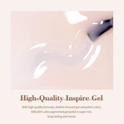 Nude Gel Polish Pale Pink Neutral Nude Colors Skin Tone Light Pink Gel Nail Polish 15Ml Single Bottle Sheer Jelly Transparent Polish Soak off UV LED Cured for Home Salon DIY French Manicure