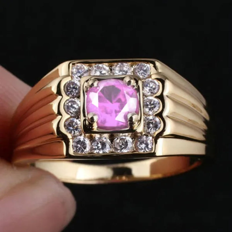 Mens Finish Ring Round Stone Size Boyfriend Gift