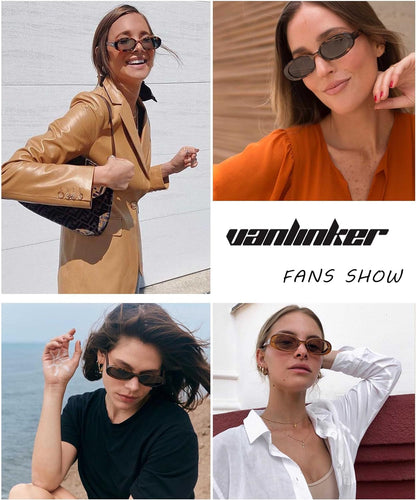 Polarized Retro Oval Sunglasses for Women and Men Small 90S Style VL9580