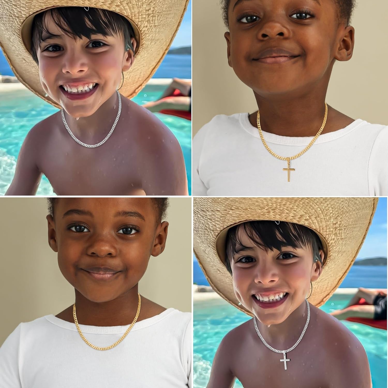 316L Stainless Steel Cross Chain Necklace Valentines Stuff Jewelry Gifts for Men Boys, Silver Gold Black Necklaces 5Mm Non-Fading Sturdy Cuban Chain with Cross Pendant 14/16/18/20/22/24Inch - WORLD TIME VISITS