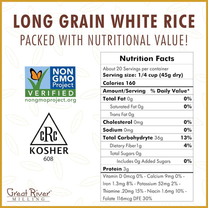 Climate Friendly White Rice, Long Grain White Rice Cooker Ready, Gluten Free, Vegan, Kosher, Vegetarian, Non-Gmo, Plant Based, US Sustainably Grown, 2Lb. Resealable Bag (Pack of 3) (Packaging May Vary)