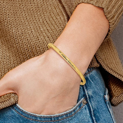 14 Karat Yellow Gold Diamond-Cut Flexible Bangle