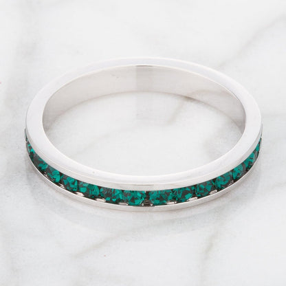 Stylish Birthstone Stackables Swarovski Crystal Eternity Bands