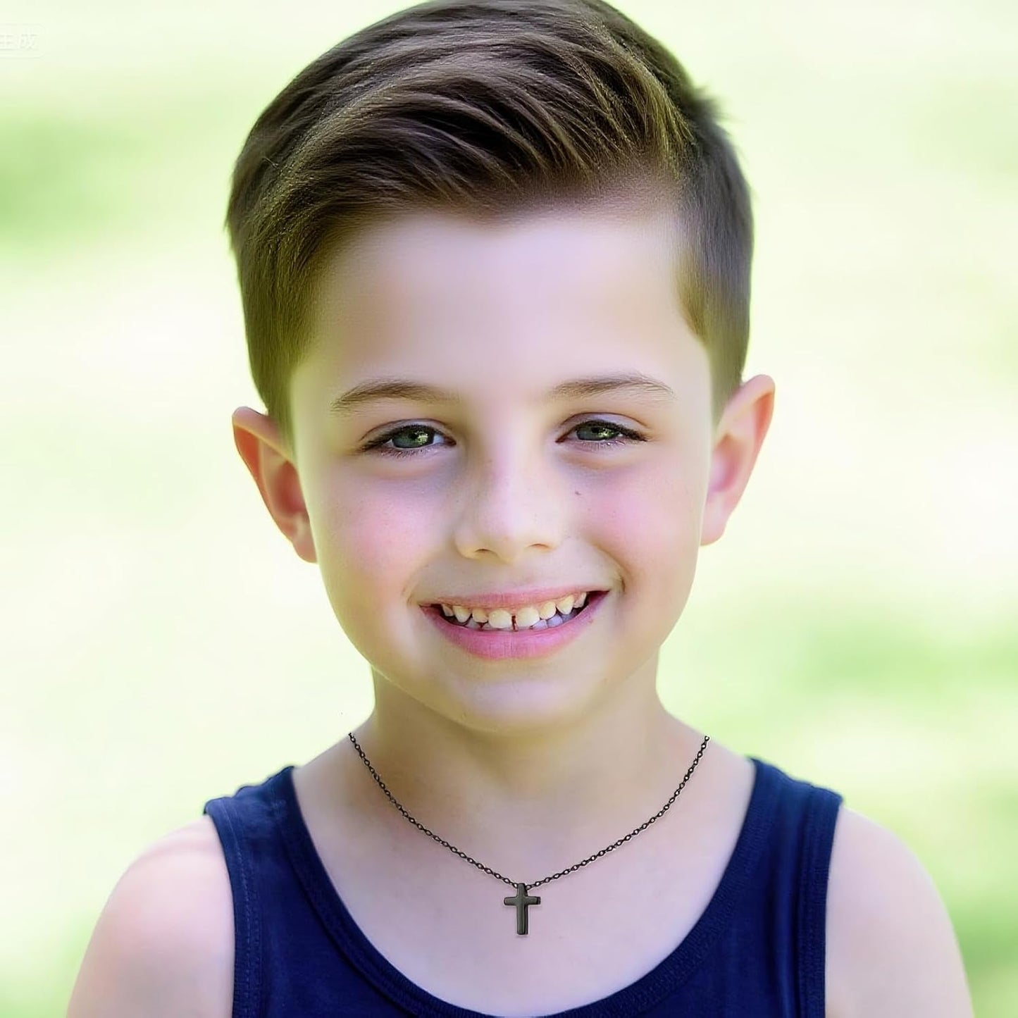 Valentines Day Gifts for Kids-Cross Necklace Gifts for Boys,Small Cross Pendant Necklace Religious First Communion Confirmation Baptism Jewelry Gifts