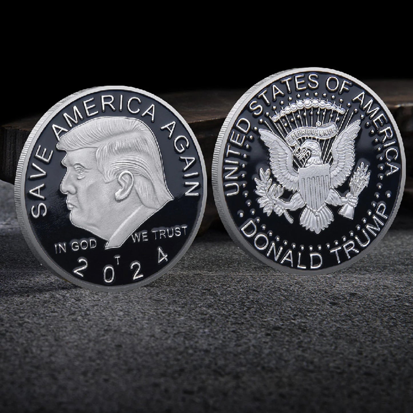 Trump Commemorative Coin Commemorative Coin Exquisite Workmanship Iron Trump Coin Keepsake Coin for Home Decorations Trump Memorabilia Coin Master Coins - WORLD TIME VISITS