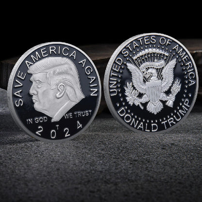 Trump Commemorative Coin Commemorative Coin Exquisite Workmanship Iron Trump Coin Keepsake Coin for Home Decorations Trump Memorabilia Coin Master Coins - WORLD TIME VISITS