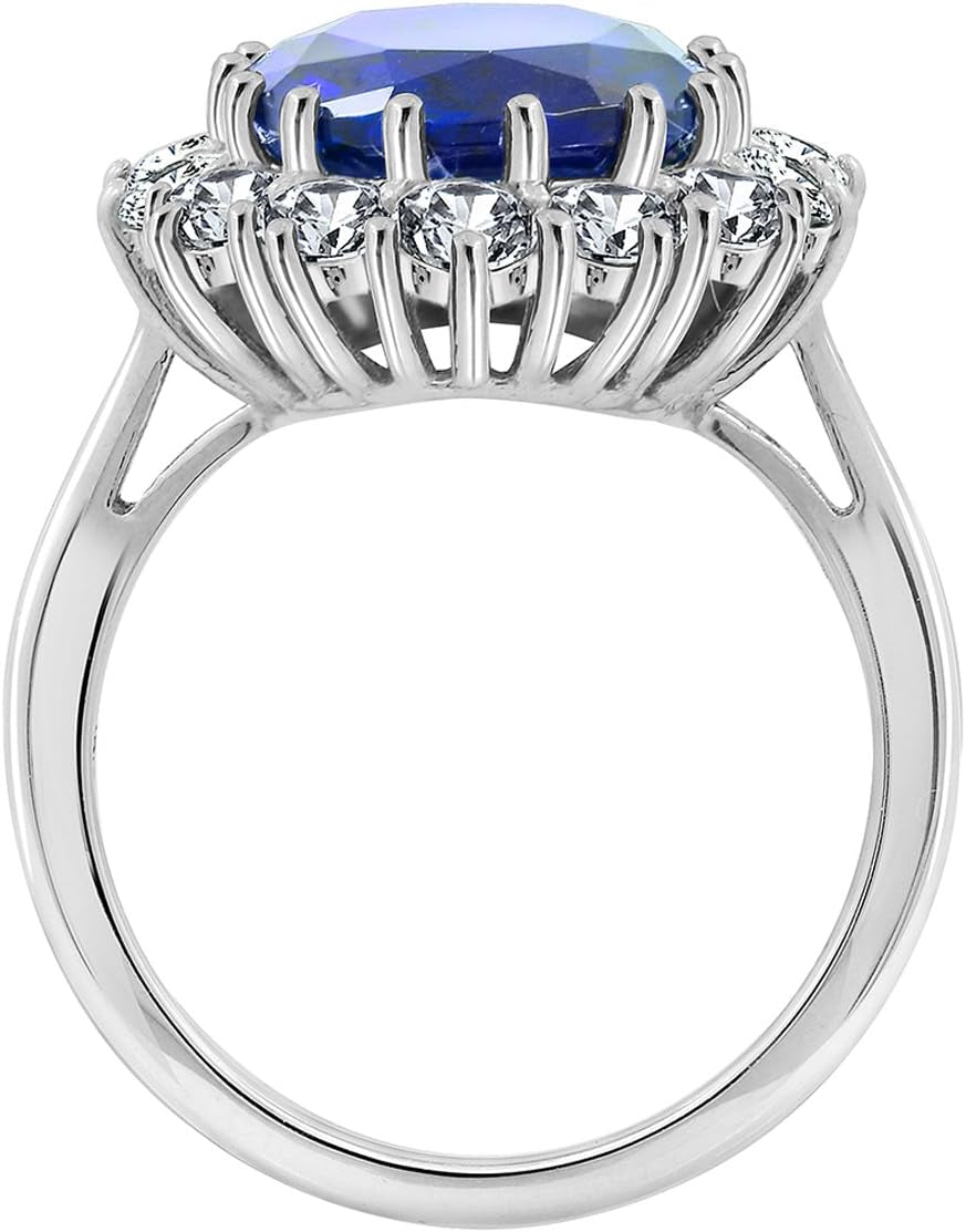 Platinum-Plated Sterling Silver Celebrity Kate Ring Made with Infinite Elements Zirconia Accents, (Previously Amazon Collection)