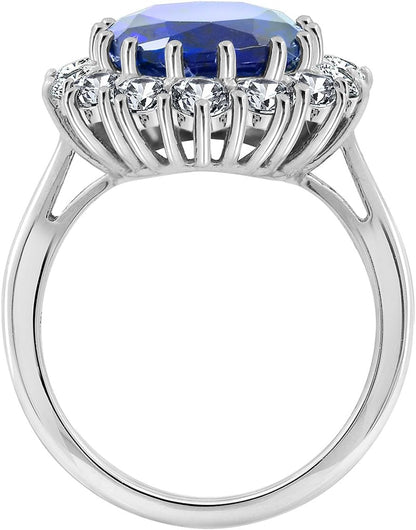 Platinum-Plated Sterling Silver Celebrity Kate Ring Made with Infinite Elements Zirconia Accents, (Previously Amazon Collection)
