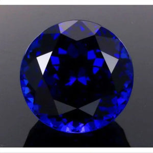 Blue Sapphire 10mm 4.58cts Round Faceted Cut Shape AAAAA VVS Loose Gemstone Edelsteine