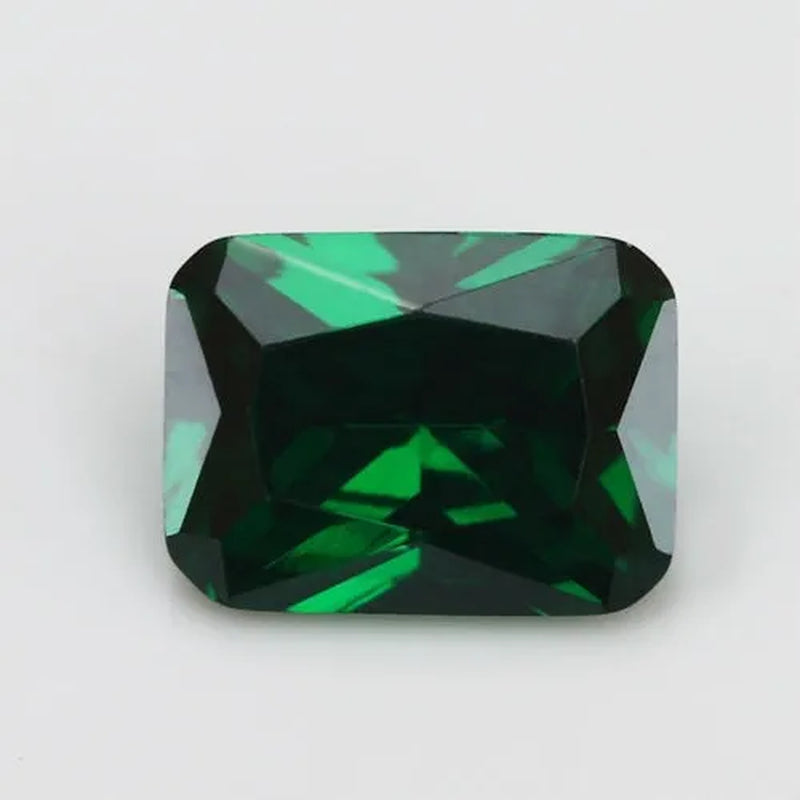 5x7mm 1.53ct Green Emerald Sapphire Rectangle Cut Shape AAAAA VVS Loose Gems