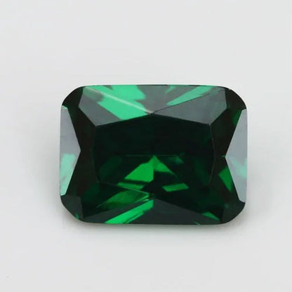 5x7mm 1.53ct Green Emerald Sapphire Rectangle Cut Shape AAAAA VVS Loose Gems