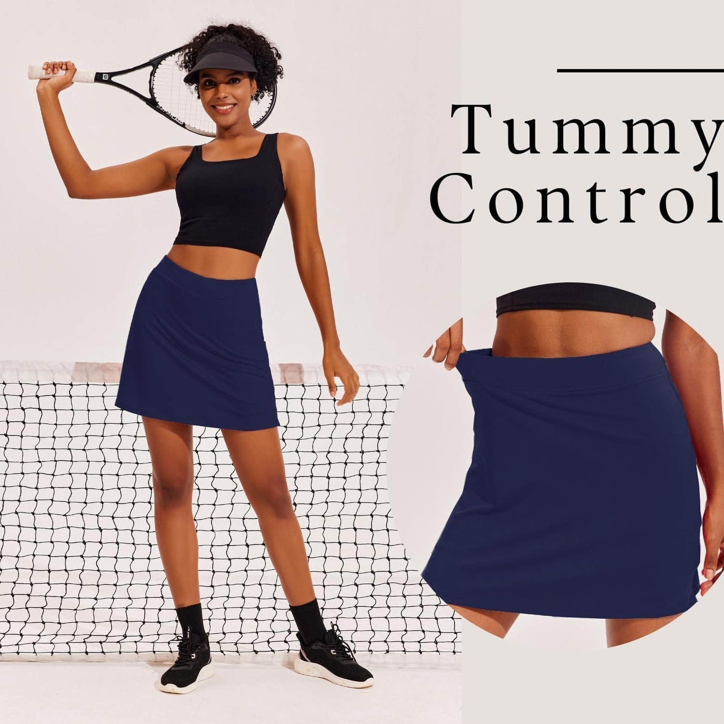 Golf Skirts for Woman with Pockets Silicone Grippers Tennis Skirt Inner Shorts Athletic Pickleball Running Skort
