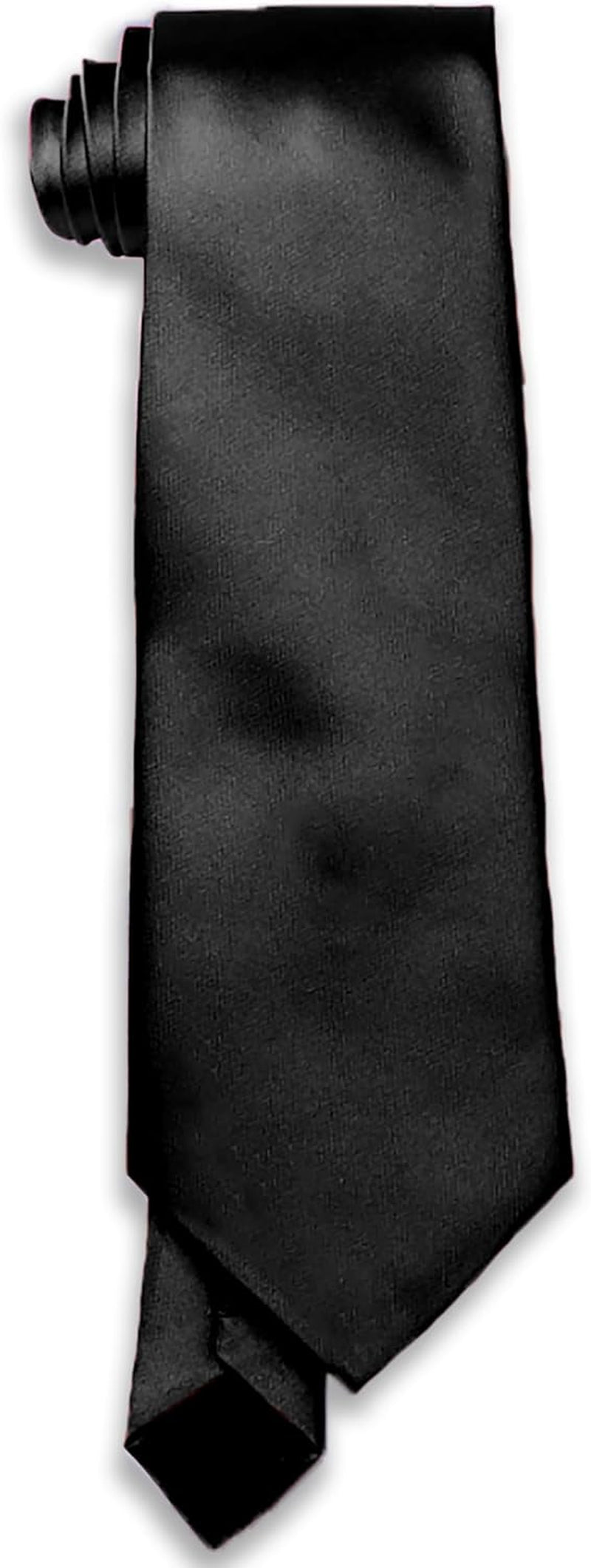 Silk Ties for Men 3.5 Inch Mens Ties Silk Black Ties for Men Satin Tie Solid Color Ties for Men - WORLD TIME VISITS