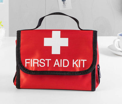 First Aid Bag First Aid Kit Empty Medical Storage Bag Red Trauma Bag for Emergency First Aid Kits Car Workshop Cycling Outdoors (Red Folding)
