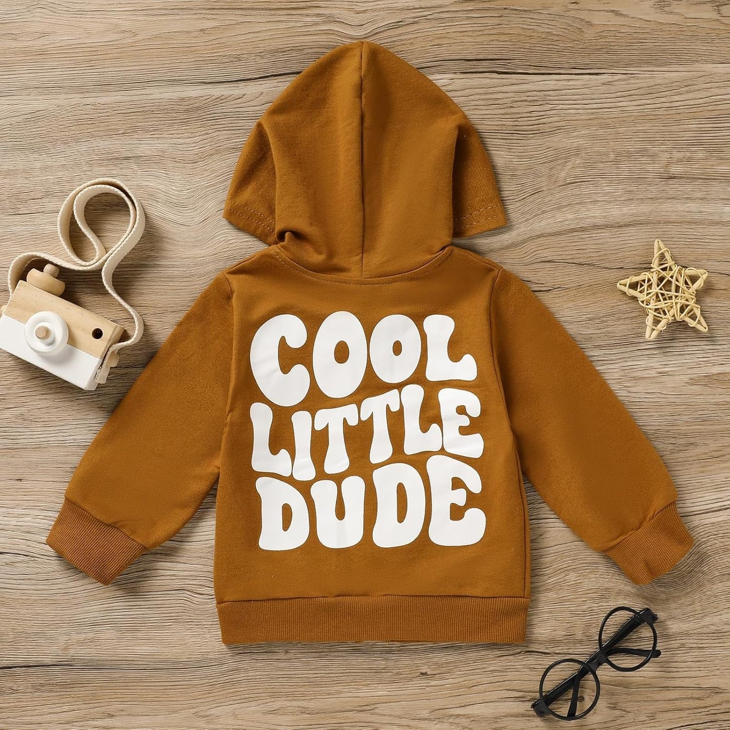 Toddler Baby Boy Fall Winter Hooded Clothes Baby Boy Hoodie Tops Letter Printed Long Sleeve Sweatshirt
