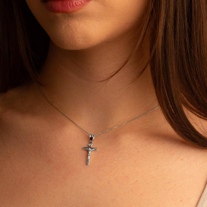 Sacred Symbolism: Embrace Faith Sterling Silver Cross Pendant - Choose Your Perfect Size (S-L) - WORLD TIME VISITS