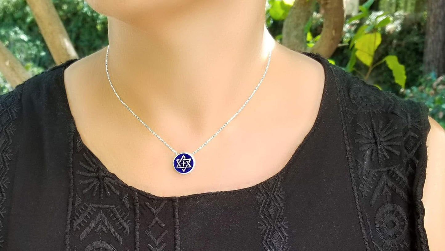 Cross and Jewish Star of David Necklace for Women