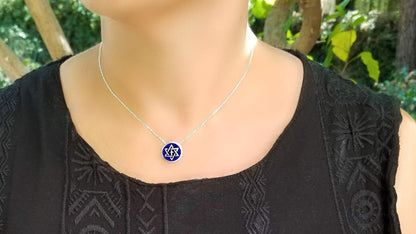 Cross and Jewish Star of David Necklace for Women