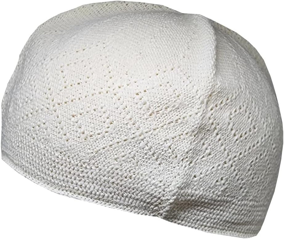 Pack 6 Colors Muslim Beanie Prayer Cap Amn-334 Islam Kufi Hat Knit Crochet Taqiyah Takke Skull Topi Headware Eid Ramadan Gift