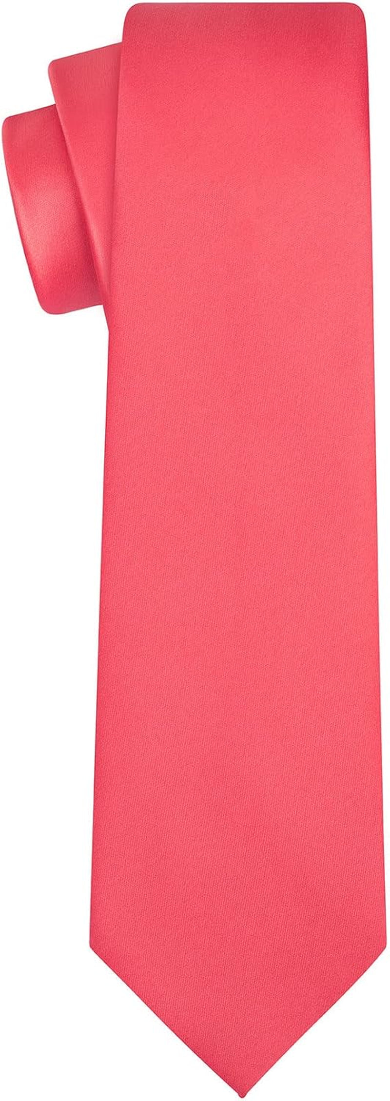 Satin Tie Set Solid Ties Mens Necktie + Pocket Square