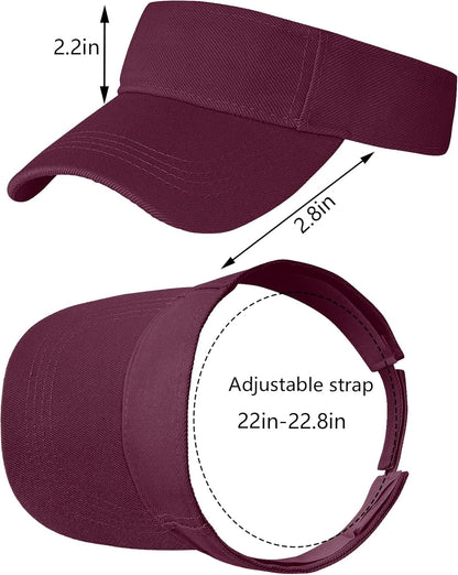 1 Piece of Sport Wear Athletic Visor Sun Sports Visor Hat Visor Adjustable Cap for Women and Men (One Size) - WORLD TIME VISITS