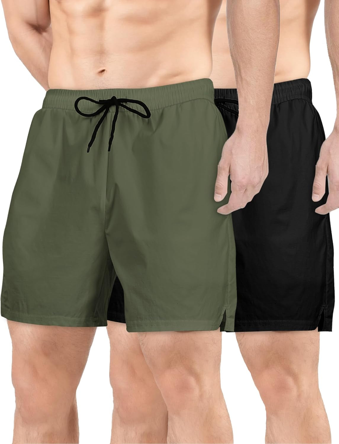2 Pack Mens Athletic Shorts 5 Inch Inseam Workout Gym Running Shorts for Men Quick Dry Lightweight Summer Shorts