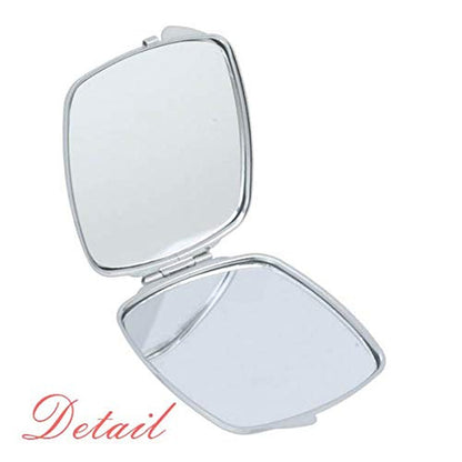 Russia Dolls Flower Poster Russian Matryoshka Mirror Portable Compact Pocket Makeup Double Sided Glass