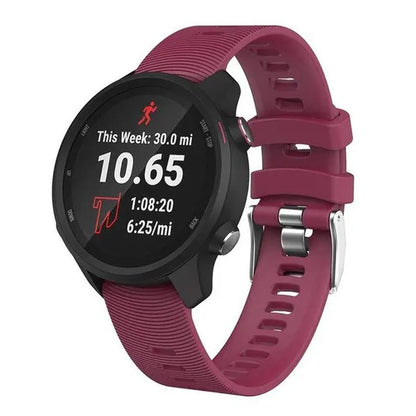 Garmin 245 Sports Watch Silicone Strap, 20mm Sports Bracelet for Forerunner 245M / 645 / Vivoactive3 / Vivomove HR