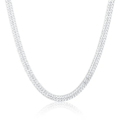"HOT!" Fashion 925 Sterling Silver 10MM Full Sideways Chain Necklace 20'' 24'' Inch for Men Jewelry Wholesale