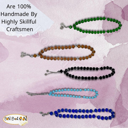 Lot 10 Crystal Tasbeeh Sebha Tasbih Sibha Subha Rosary Masbaha Muslim Islamic Islam Worry Bead Prayer Beads 33 Handmade Salah Salat Namaz Allah Muhammad Zikr Dhikr Thikr Random Assortment