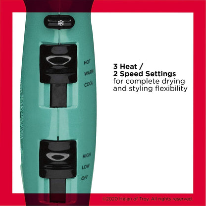 Volume Booster Hair Dryer with Diffuser | Voluminous Lift and Body | 1875W Blow Dryer with Ionic Technology for Salon Styled Finish with Less Frizz (Green)