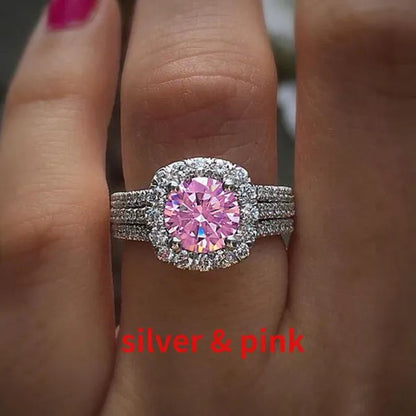 Women Wedding Diamond Ring 18K Gold Micro Pave Diamond Rings for Engagement Ring Jewelry