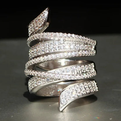 Luxurious  Silver Natural Gemstones White Sapphire Ring Wedding Birthstone Bride Flower Engagement Ellipse Leaves Ring Jewelry Size 6 7 8 9 10