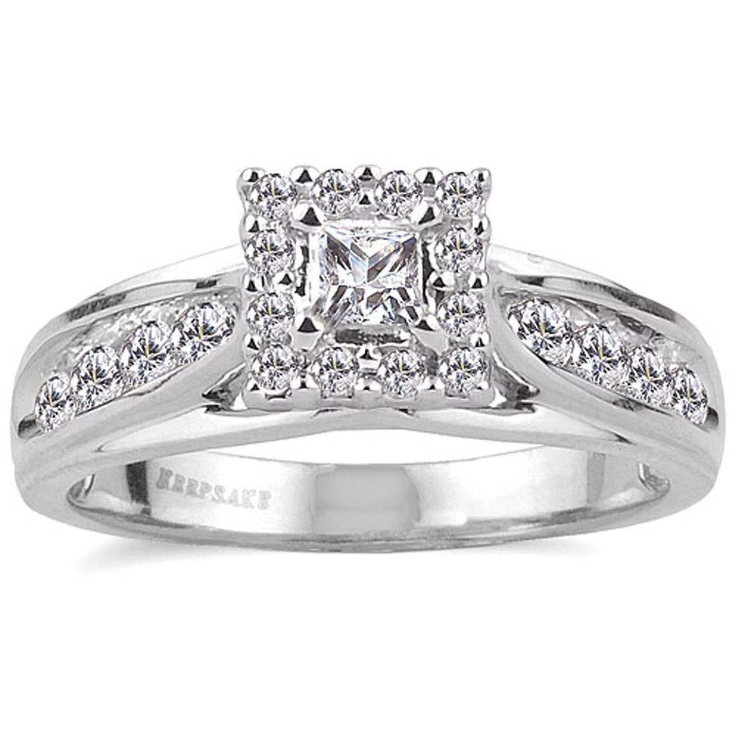 1/2 Carat T.W. Princess-Cut Diamond "Melody" Women'S Engagement Ring in 10K White Gold by